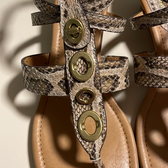 Coach printed python Vicky sandals size 7 worn once - Picture 7 of 15